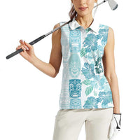 Christmas Aloha Hawaii Tiki Women Sleeveless Polo Shirt Hibiscus Summer Colors LT7 - Polynesian Pride