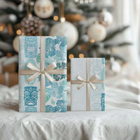 Christmas Aloha Hawaii Tiki Wrapping Paper Hibiscus Summer Colors