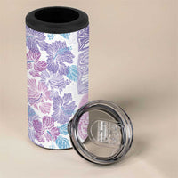 Christmas Aloha Hawaii Tiki 4 in 1 Can Cooler Tumbler Hibiscus Winter Colors LT7 - Polynesian Pride