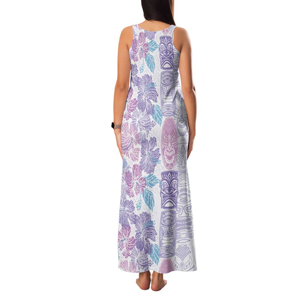 Christmas Aloha Hawaii Tiki Family Matching Tank Maxi Dress and Hawaiian Shirt Hibiscus Winter Colors LT7 - Polynesian Pride