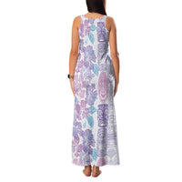 Christmas Aloha Hawaii Tiki Family Matching Tank Maxi Dress and Hawaiian Shirt Hibiscus Winter Colors LT7 - Polynesian Pride