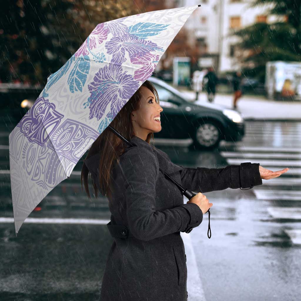 Christmas Aloha Hawaii Tiki Umbrella Hibiscus Winter Colors - Polynesian Pride