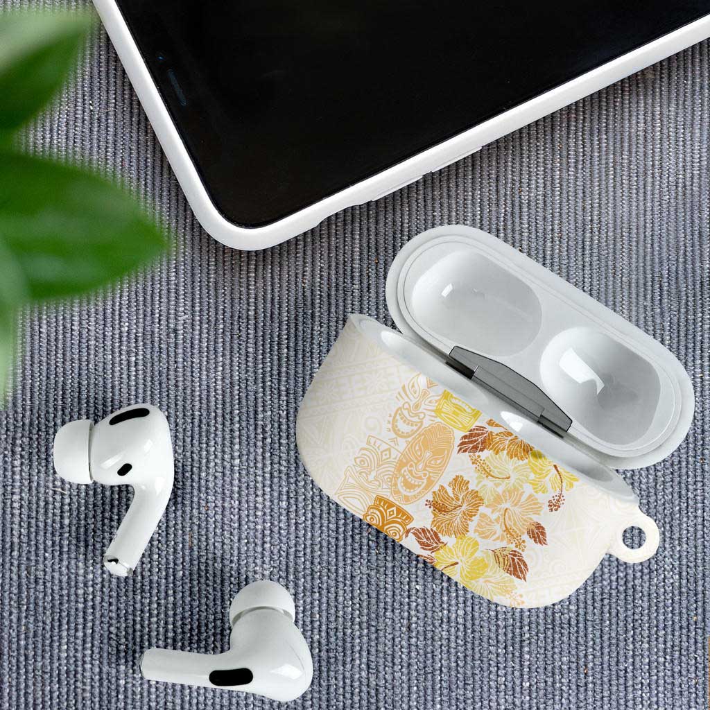 Christmas Aloha Hawaii Tiki AirPods Case Hibiscus Autumn Colors - Polynesian Pride