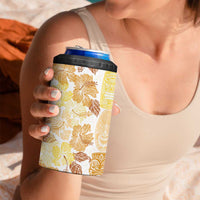 Christmas Aloha Hawaii Tiki 4 in 1 Can Cooler Tumbler Hibiscus Autumn Colors LT7 - Polynesian Pride