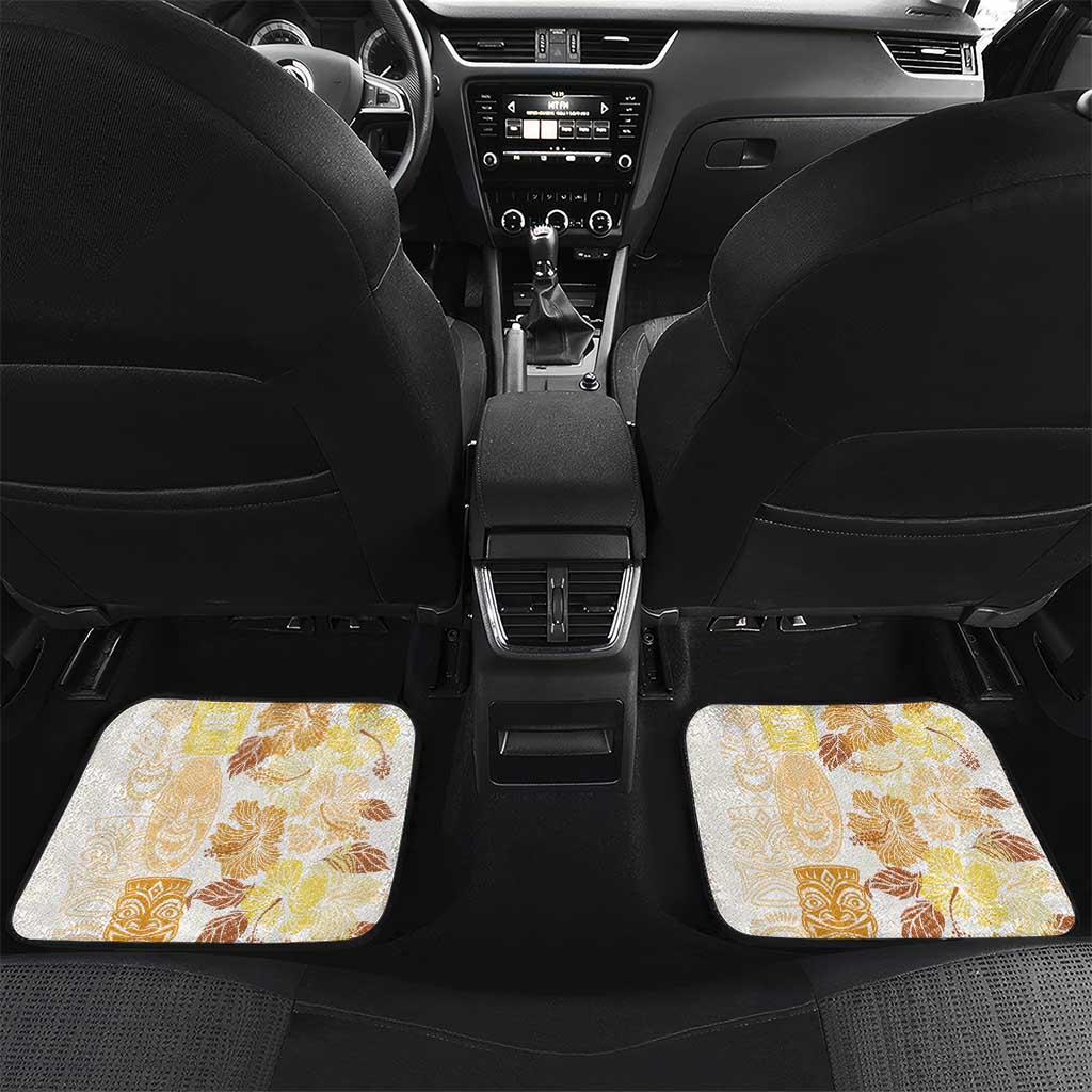 Christmas Aloha Hawaii Tiki Car Mats Hibiscus Autumn Colors - Polynesian Pride