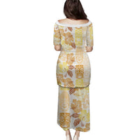 Christmas Aloha Hawaii Tiki Family Matching Puletasi and Hawaiian Shirt Hibiscus Autumn Colors LT7 - Polynesian Pride