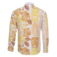 Christmas Aloha Hawaii Tiki Family Matching Summer Maxi Dress and Hawaiian Shirt Hibiscus Autumn Colors LT7 - Polynesian Pride