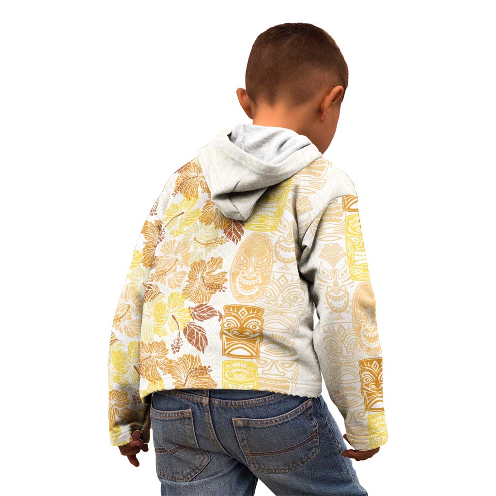 Christmas Aloha Hawaii Tiki Kid Hoodie Hibiscus Autumn Colors - Polynesian Pride