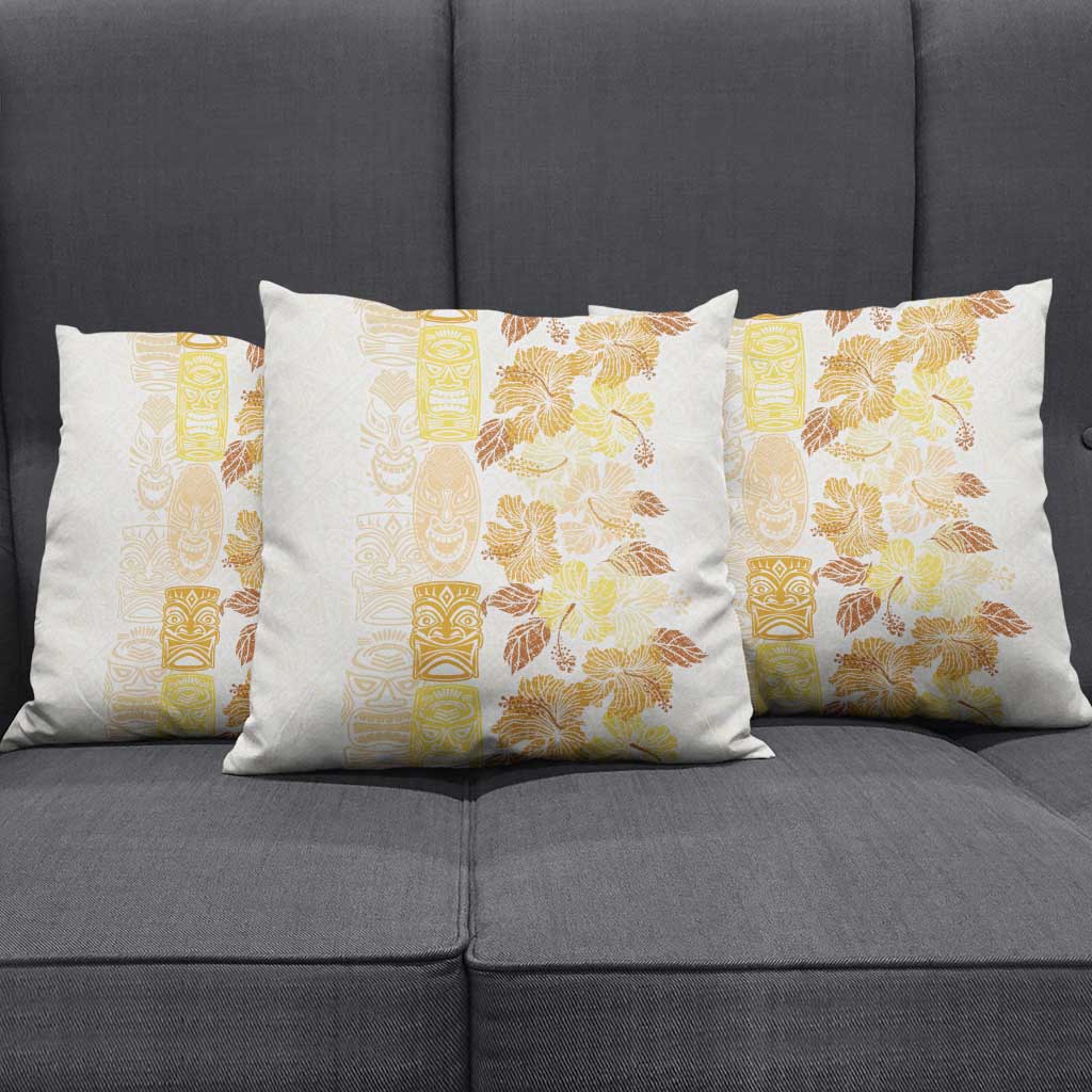 Christmas Aloha Hawaii Tiki Pillow Cover Hibiscus Autumn Colors - Polynesian Pride