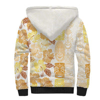 Christmas Aloha Hawaii Tiki Sherpa Hoodie Hibiscus Autumn Colors LT7 - Polynesian Pride