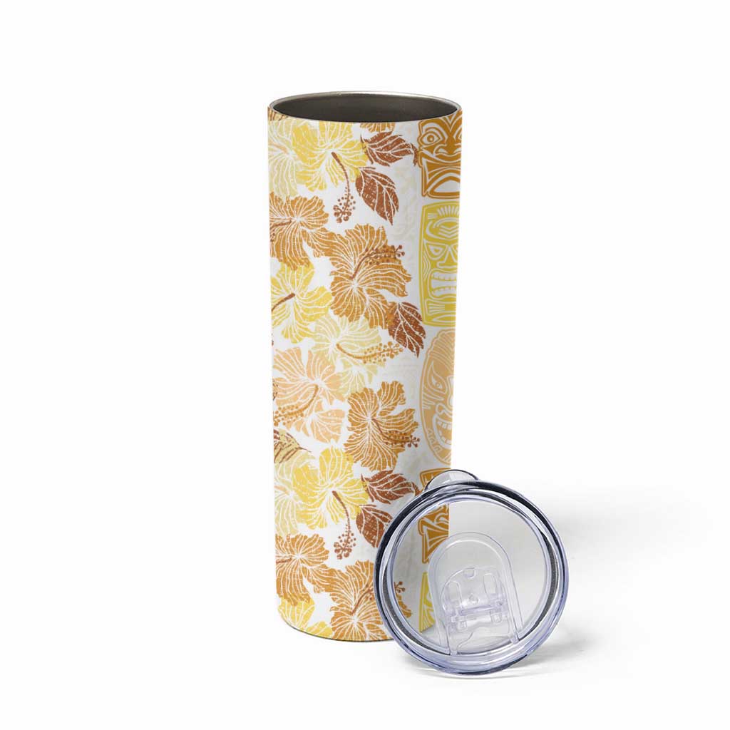 Christmas Aloha Hawaii Tiki Skinny Tumbler Hibiscus Autumn Colors LT7 - Polynesian Pride