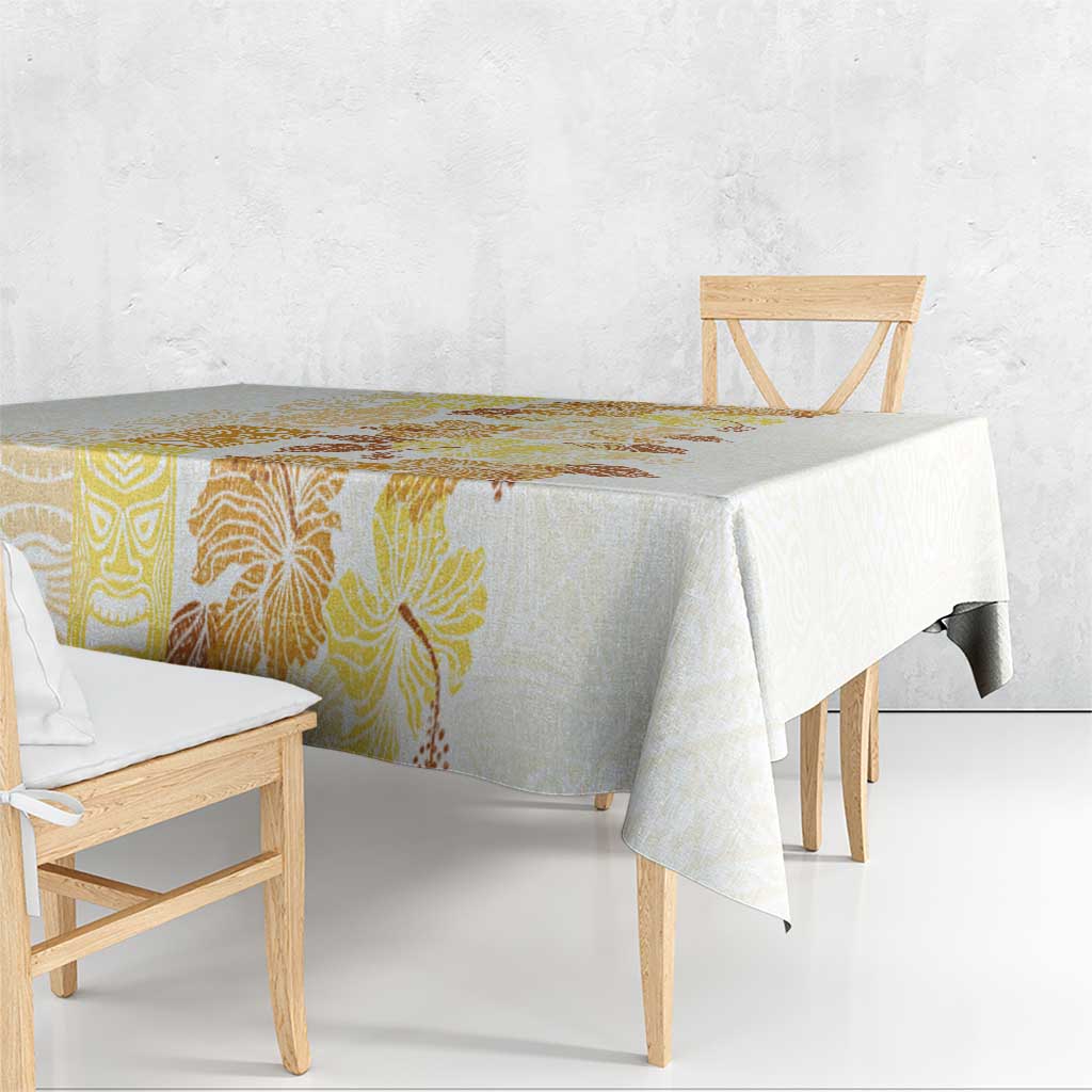 Christmas Aloha Hawaii Tiki Tablecloth Hibiscus Autumn Colors - Polynesian Pride