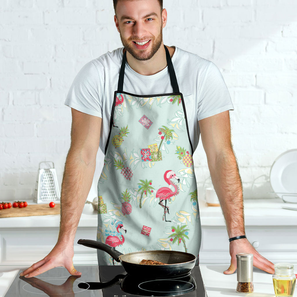 Aloha Hawaii Christmas Seamless Apron Plumeria Lei