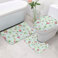 Aloha Hawaii Christmas Seamless Bathroom Set Plumeria Lei