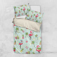 Aloha Hawaii Christmas Seamless Bedding Set Plumeria Lei