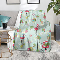 Aloha Hawaii Christmas Seamless Blanket Plumeria Lei