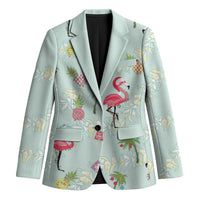 Aloha Hawaii Christmas Seamless Blazer Plumeria Lei LT7 Unisex Cerulean - Polynesian Pride