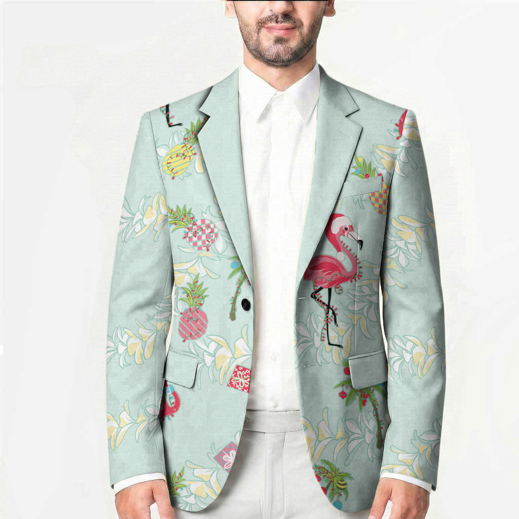Aloha Hawaii Christmas Seamless Blazer Plumeria Lei LT7 - Polynesian Pride