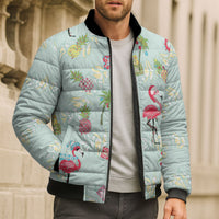 Aloha Hawaii Christmas Seamless Bomber Puffer Jacket Plumeria Lei