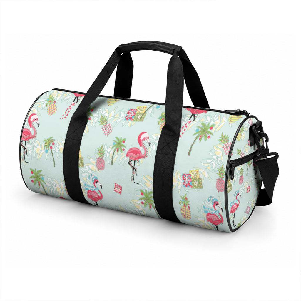 Aloha Hawaii Christmas Seamless Duffle Bag Plumeria Lei