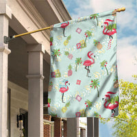 Aloha Hawaii Christmas Seamless Garden Flag Plumeria Lei LT7 House Flag Cerulean - Polynesian Pride