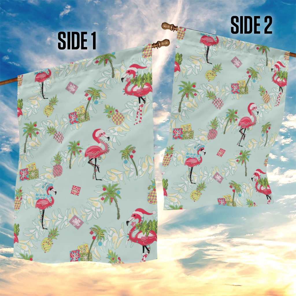 Aloha Hawaii Christmas Seamless Garden Flag Plumeria Lei LT7 - Polynesian Pride