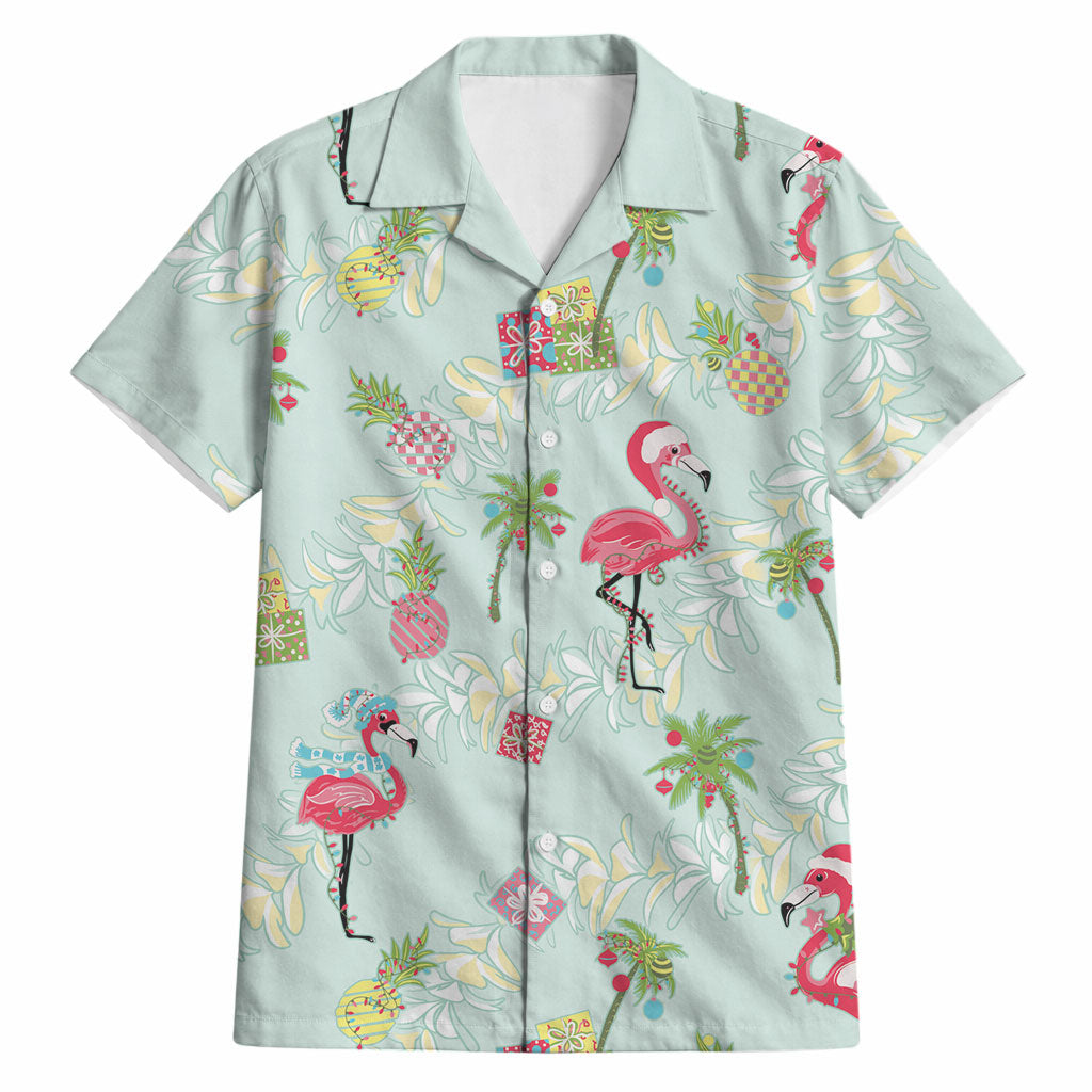 Aloha Hawaii Christmas Seamless Hawaiian Shirt Plumeria Lei LT7 Cerulean - Polynesian Pride