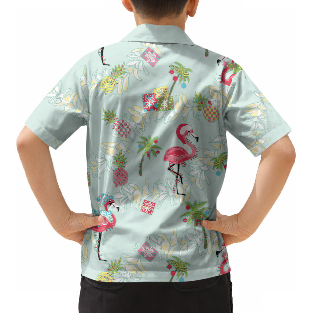 Aloha Hawaii Christmas Seamless Kid Hawaiian Shirt Plumeria Lei LT7 - Polynesian Pride