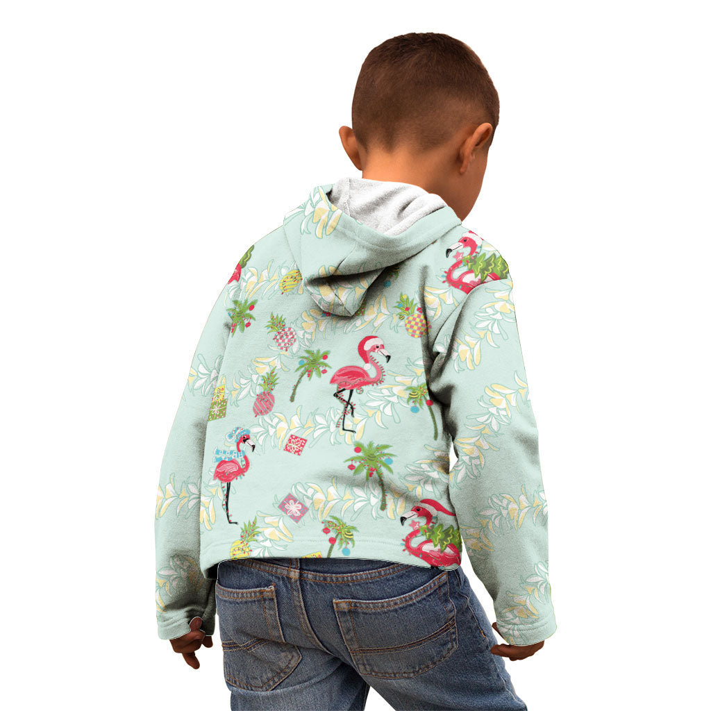 Aloha Hawaii Christmas Seamless Kid Hoodie Plumeria Lei LT7 - Polynesian Pride