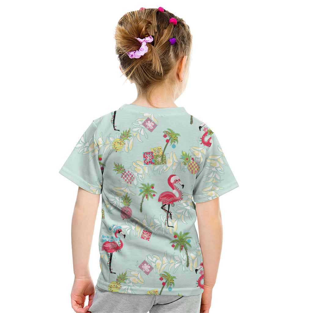 Aloha Hawaii Christmas Seamless Kid T Shirt Plumeria Lei LT7 - Polynesian Pride