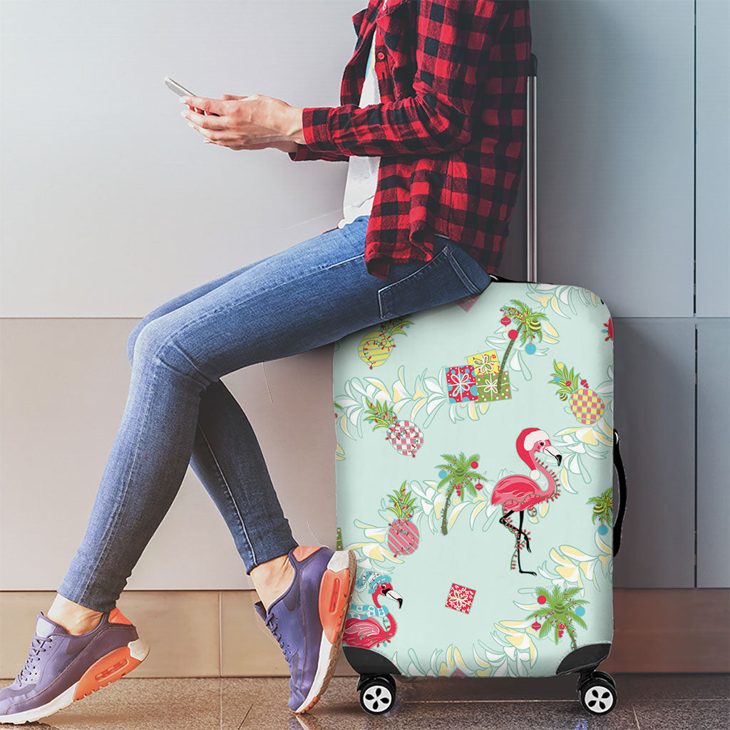 Aloha Hawaii Christmas Seamless Luggage Cover Plumeria Lei LT7 - Polynesian Pride