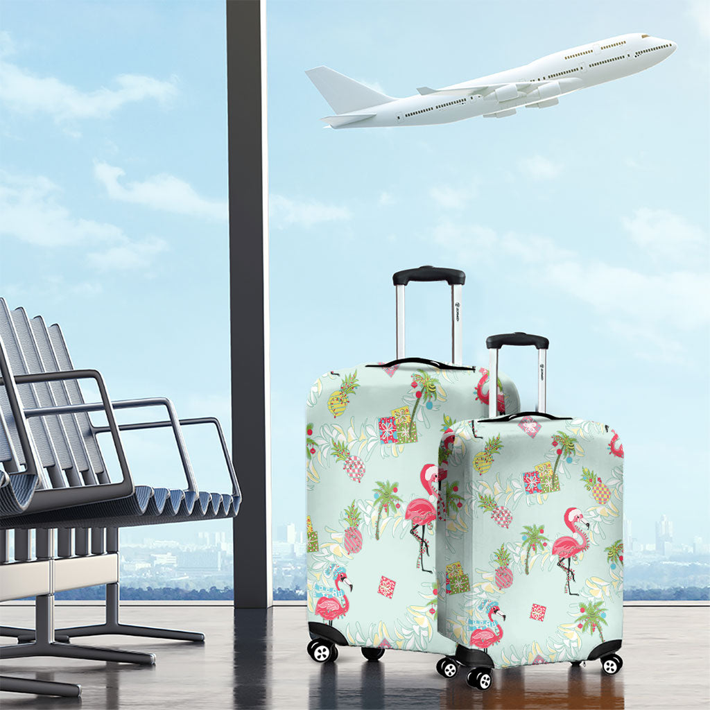 Aloha Hawaii Christmas Seamless Luggage Cover Plumeria Lei LT7 - Polynesian Pride
