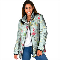 Aloha Hawaii Christmas Seamless Padded Jacket Plumeria Lei