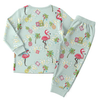 Aloha Hawaii Christmas Seamless Christmas Pajama Set Plumeria Lei LT7 - Polynesian Pride