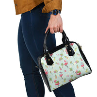Aloha Hawaii Christmas Seamless Shoulder Handbag Plumeria Lei