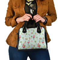 Aloha Hawaii Christmas Seamless Shoulder Handbag Plumeria Lei