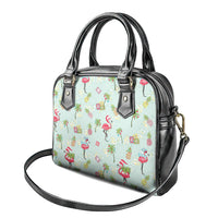 Aloha Hawaii Christmas Seamless Shoulder Handbag Plumeria Lei
