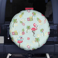 Aloha Hawaii Christmas Seamless Spare Tire Cover Plumeria Lei LT7 No hole Cerulean - Polynesian Pride