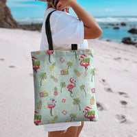 Aloha Hawaii Christmas Seamless Tote Bag Plumeria Lei