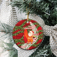Mele Kalikimaka Hawaii Christmas Maile Lei Ceramic Ornament Tropical Santa LT7 - Polynesian Pride