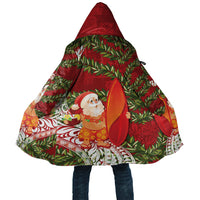 Mele Kalikimaka Hawaii Christmas Maile Lei Cloak Tropical Santa LT7 Unisex Red - Polynesian Pride