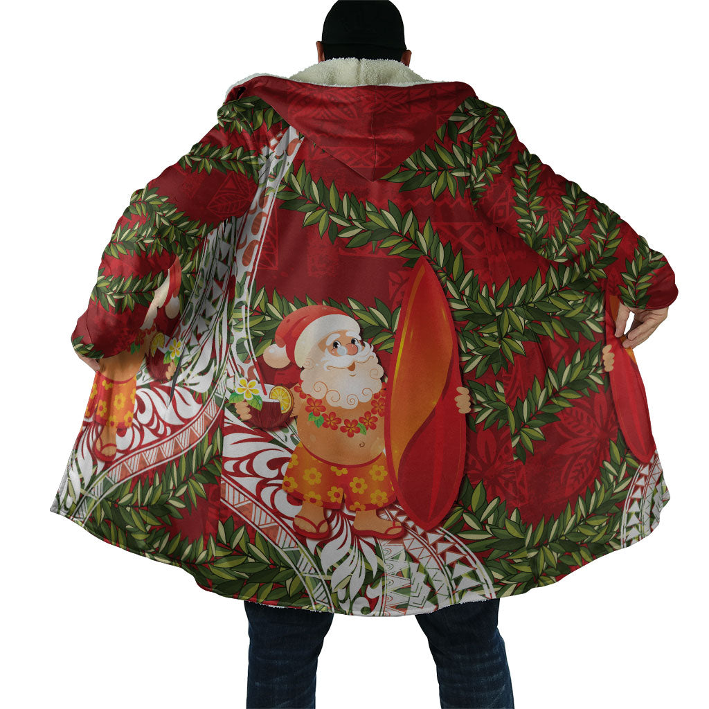 Mele Kalikimaka Hawaii Christmas Maile Lei Cloak Tropical Santa LT7 - Polynesian Pride
