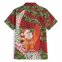 Mele Kalikimaka Hawaii Christmas Maile Lei Hawaiian Shirt Tropical Santa LT7 - Polynesian Pride