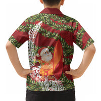 Mele Kalikimaka Hawaii Christmas Maile Lei Hawaiian Shirt Tropical Santa LT7 - Polynesian Pride