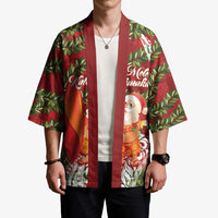 Mele Kalikimaka Hawaii Christmas Maile Lei Kimono Tropical Santa LT7 - Polynesian Pride
