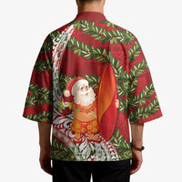 Mele Kalikimaka Hawaii Christmas Maile Lei Kimono Tropical Santa LT7 - Polynesian Pride