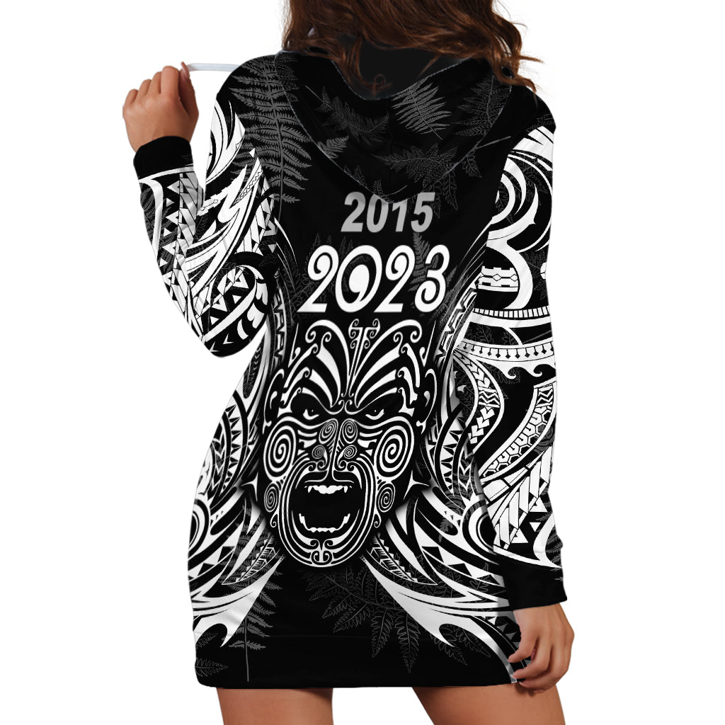New Zealand Rugby Hoodie Dress 2023 World Cup Aotearoa Haka Face LT7 - Polynesian Pride