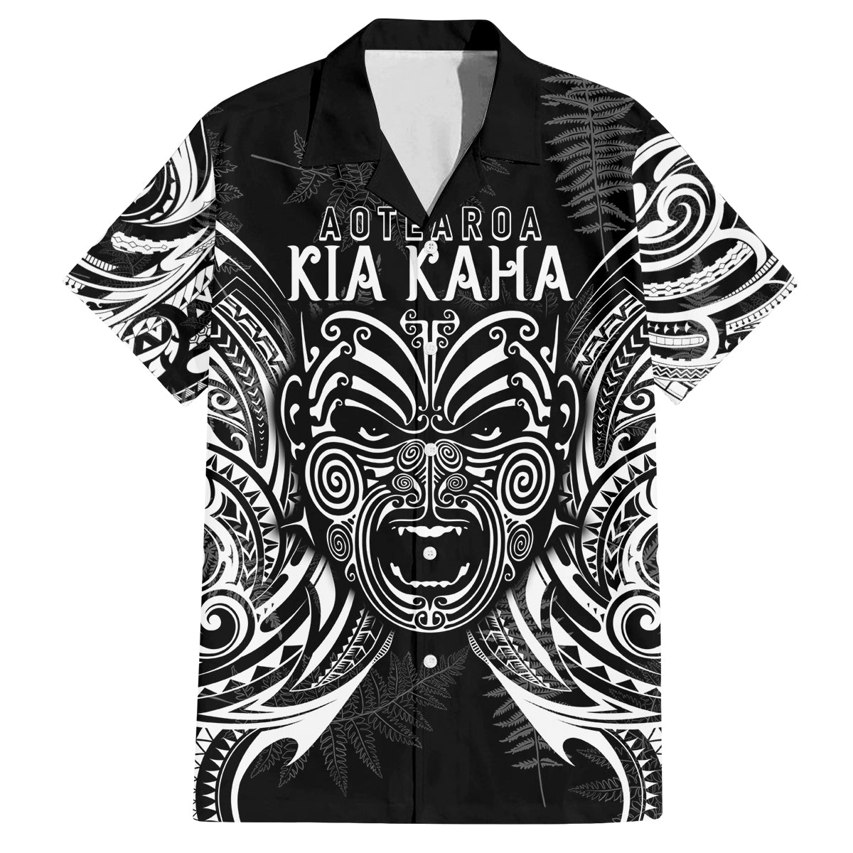 New Zealand Rugby Family Matching Long Sleeve Bodycon Dress and Hawaiian Shirt 2023 World Cup Aotearoa Create History LT7 Dad's Shirt - Short Sleeve Black - Polynesian Pride