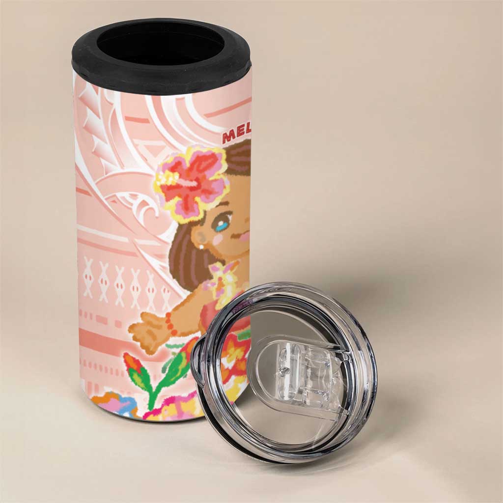 Aloha Hawaii 4 in 1 Can Cooler Tumbler Kawaii Mele Kalikimaka - Pastel Fever LT7 - Polynesian Pride