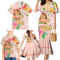 Aloha Hawaii Family Matching Mermaid Dress and Hawaiian Shirt Kawaii Mele Kalikimaka - Pastel Fever LT7 - Polynesian Pride